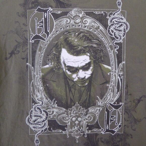 The Dark Knight Joker Shirt Men's Extra Large XL Green 2008 Heath Ledger Graphic - Picture 2 of 7
